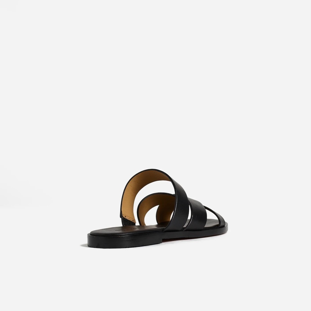 Madewell The Mena Slide Sandal in True Black - Picture 2 of 9